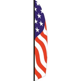 Premier Kites 23719 Wind Garden Ripstop Nylon Feather Banner, Patriotic, 16-Feet