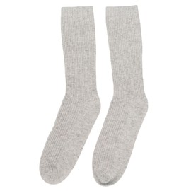 Heavenly Garments 100% Pure Cashmere Socks for Women, Calf High, Warm and Cozy Luxurious Cashmere Socks - Ideal for All Seasons (Grey)