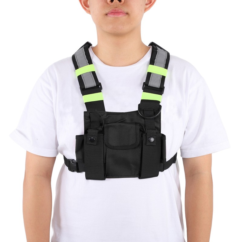 Multifunctional Nylon Waterproof Chest Bag Reflective Safety Tooling Vest for