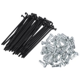 RATCHROLL 1 Set Universal Bicycle Spokes 13G 72mm Length Bike Wheel Spokes Nipple Black 45 Steel