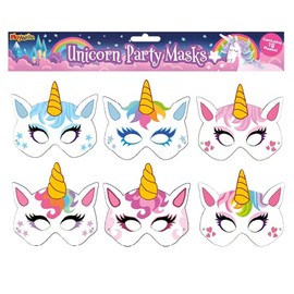 12 x Unicorn Card Masks