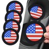 Alieemo 4PCS Car Cup Holder Coasters, 2.75 Inch American Flag