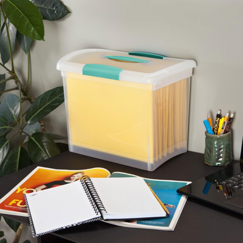 Sterilite Large Nesting ShowOffs, Stackable Small Storage Bin with Latching