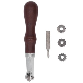 Leathercraft Spacer Set High Carbon Steel Wooden Handle Portable Durable Spacer Embossing System Set for Marking Sewing