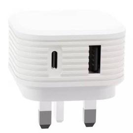Juice 30W Dual Port Fast Charger Plug – White