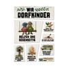 Wir Dorfkinder Fridge Magnets Set of 8 Retro Style Memories
