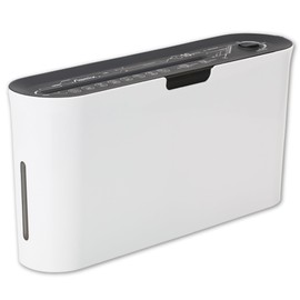 Asmix B08W Paper Shredder for Home use Office, White Compact Design, 2 Sheet Crosscut Paper, 10 Mins Running Time 14.7" × 7.2" × 3.7"