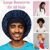 2pcs Bonnet for Men Bonnets for Black Women, Satin Bonnet
