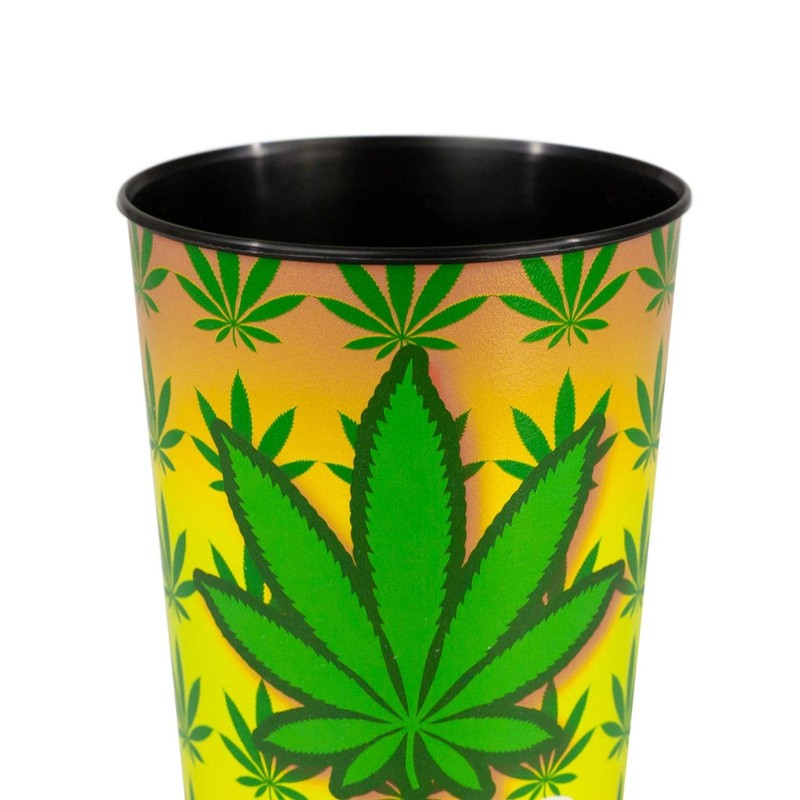 JUST FUNKY 32oz Tall Insulated Tumbler Features a Pot Leaf