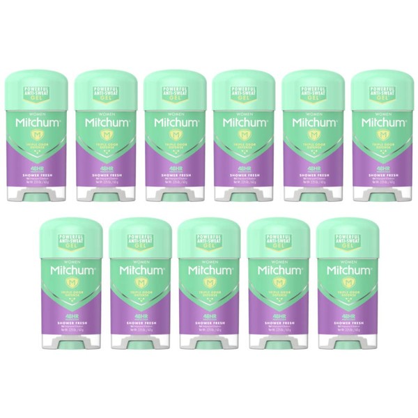 Mitchum Advanced Women Gel Anti-Perspirant & Deodorant, Shower Fresh 2.25 oz (Pack of 11)