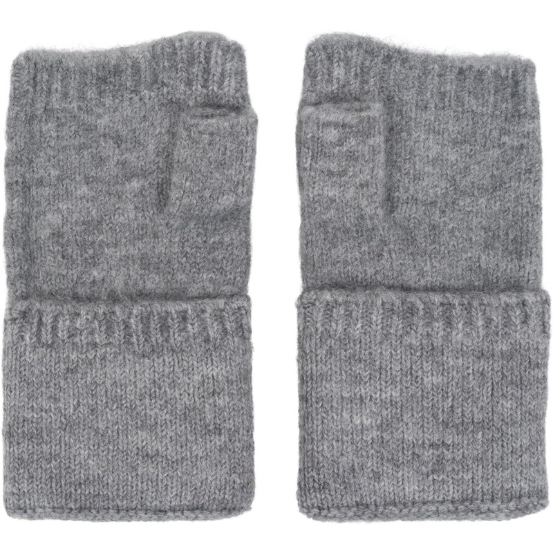 styleBREAKER 09010052 Women's Fingerless Knitted Gloves Plain with Waistband Warm
