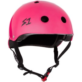 S1 Mini Lifer Helmet for Skateboarding, BMX, and Roller Skating - EPS Fusion Foam, CPSC & ASTM Certified - Hot Pink Gloss Medium (19.5")