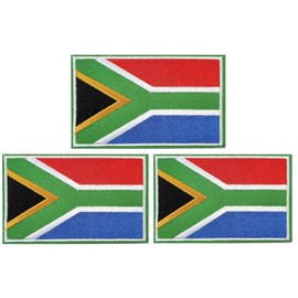Paquete de 3 banderas de Sudáfrica, parches de bordado de bandera táctica, para sombreros, bolsas tácticas, chaquetas, ropa y parche militar del equipo
