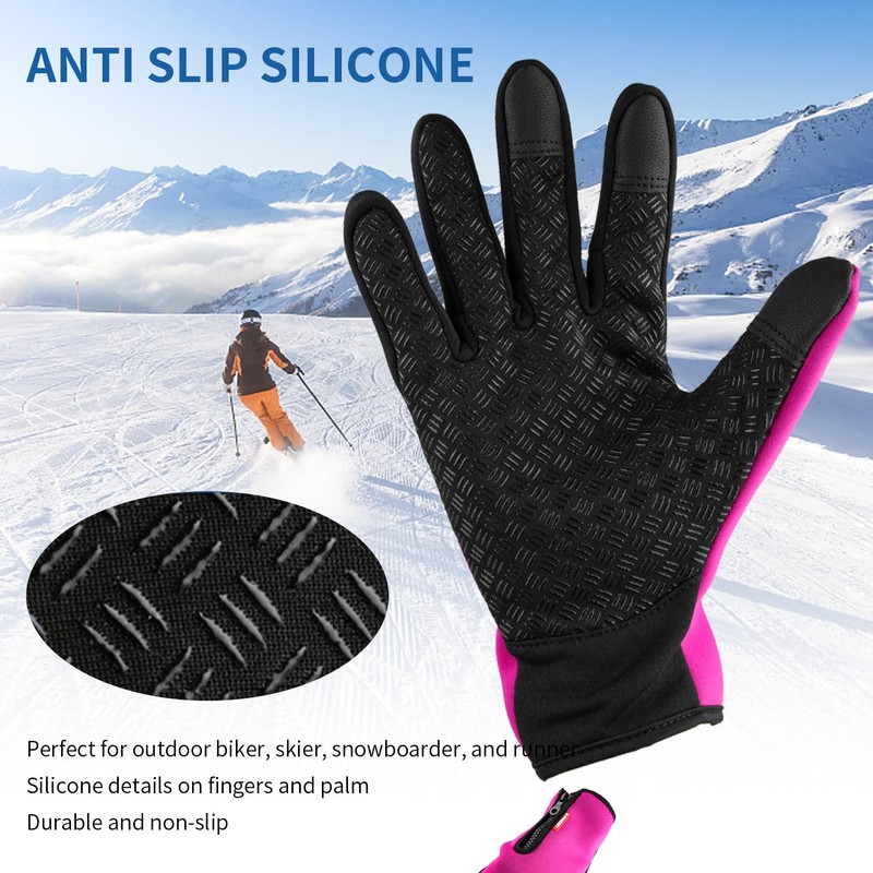 RooRuns Winter Gloves - Lightweight Touchscreen Thermal Gloves for Cycling,