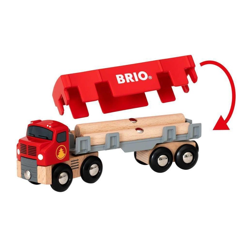 BRIO WORLD Lumber Truck [Wooden Rail Toy] 33657