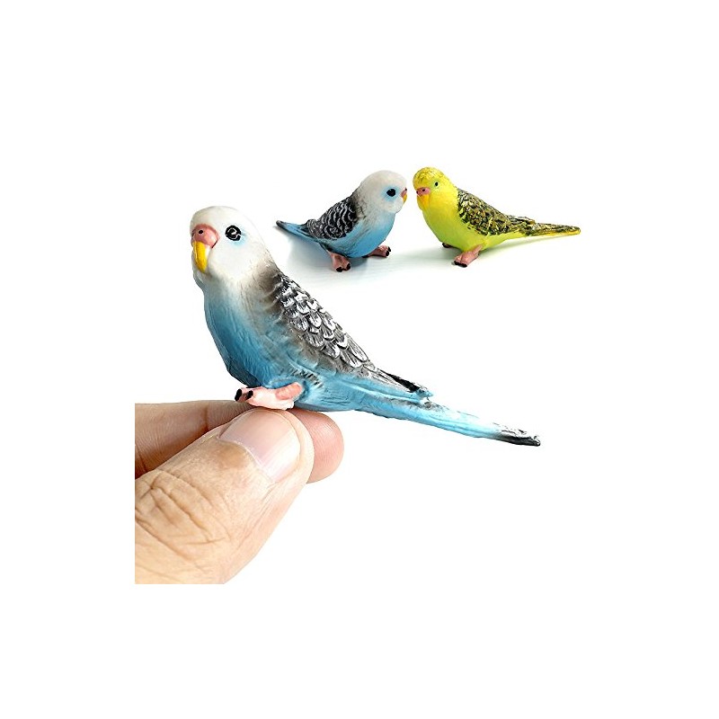 Yalulu 2Pcs Decorative Simulation Parrot Artificial Figures Miniature Animal Model