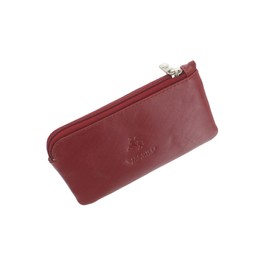 Visconti Monza Collection Geno Leather Coin Purse with Keyring MZ19 Red