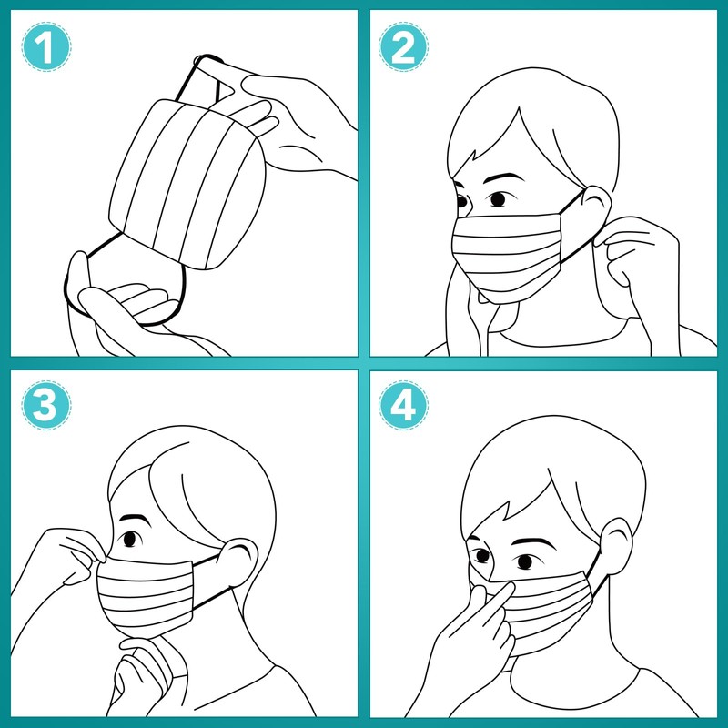 ZTANPS 100 PCS Disposable Face Masks, Black Disposable Masks, 3