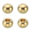 PATIKIL M5x10mm Thread Cap Nuts Knob, 4pcs Brass Ball Lamp