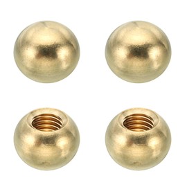 PATIKIL M5x10mm Thread Cap Nuts Knob, 4pcs Brass Ball Lamp Decoration Screw Caps Nut Cover Nut for Furniture Lighting or DIY Project