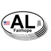 US Decal, Inc. Fairhope, Alabama Oval Sticker - 4 Pack