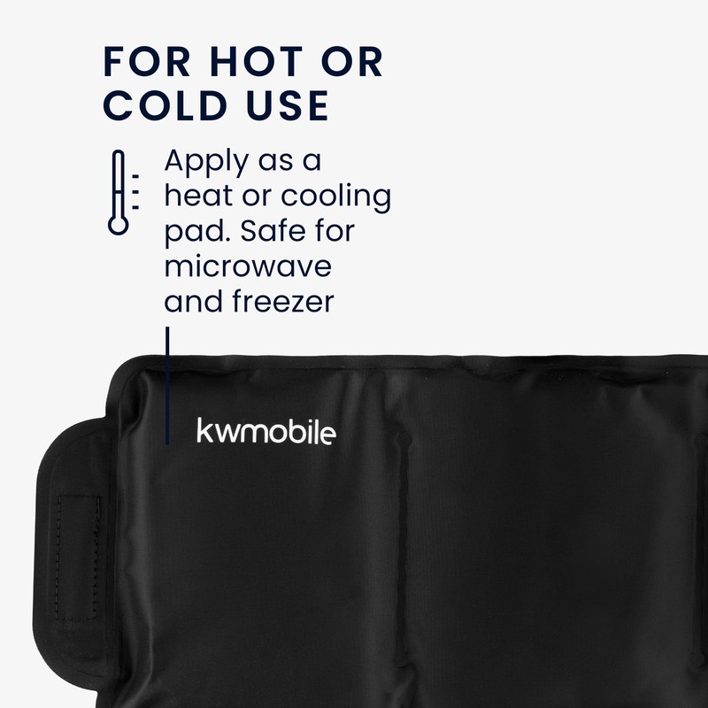 kwmobile Hot/Cold Gel Compress Wrap - Reusable Ice and Heat