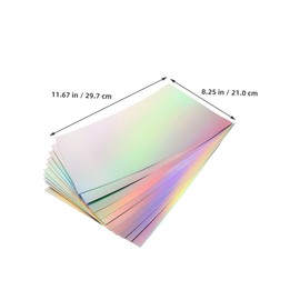 SEWACC 20 Sheets Holographic Cardstock Metallic Rainbow Foil Paper for DIY Projects Scrapbooking Card Making Durable Tear Resistant Colored Crafting Paper