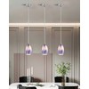 karyfine Dark Blue Glass Mini Pendant Lights for Kitchen Island