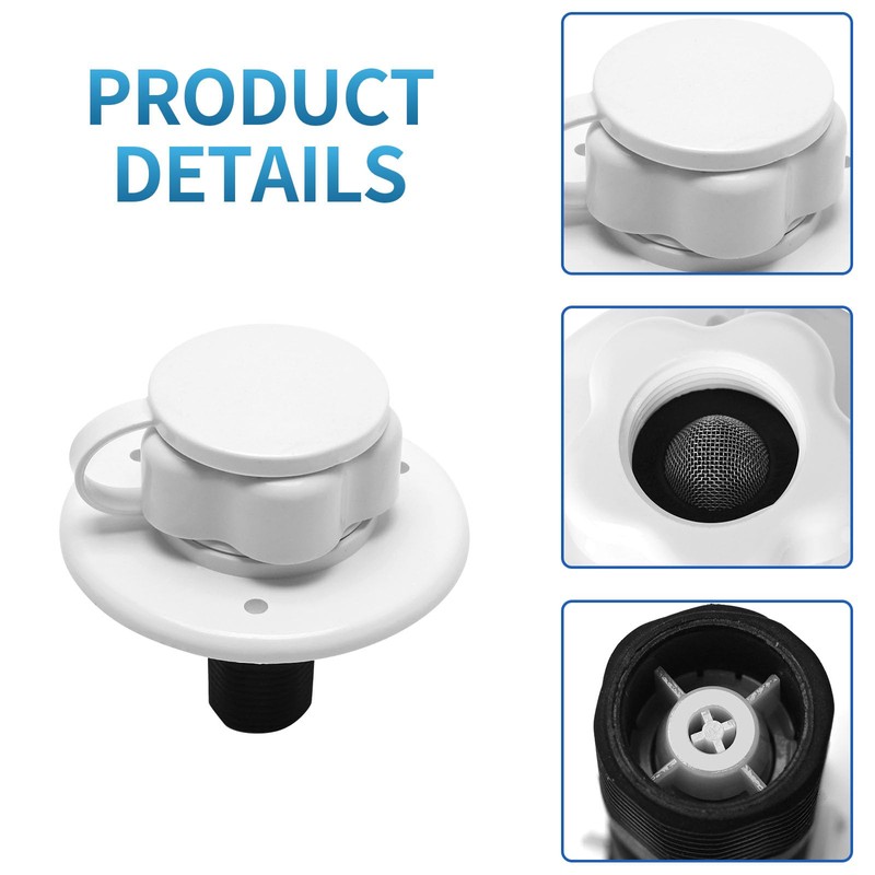 RV City Water Inlet with Check Valve, 1/2 inch BSP
