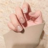 24 Pcs Nail Tips, Sweet and Cute Dream Khaki, Half-dyed