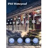 Brightown Snowflake Lights,2 Sets Total 40Ft 456 Pure White LEDs,