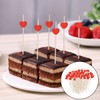 WELANE Fruit Sticks, 100 PCS Red Heart Cocktail Picks for