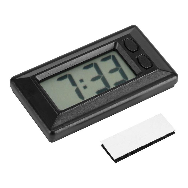 Nikou LCD Digital Clock-Ultra-Thin Vehicle Car Clock MiniTable Car Clock