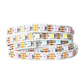 BTF-LIGHTING WS2812b 3.2FT 1m 60leds 60pixels White PCB Individually Addressable Rose Light 5050SMD Flexible LED Strip Dream Color IP30 Non-Waterproof DC5V for Indoor Lighting