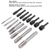16Pcs Tap Socket Set Machine Lengthened Tapping Chuck 1/4in Hex