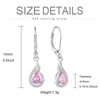 FATACI Women 925 Sterling Silver Teardrop Dangle Drop Leverback Earrings
