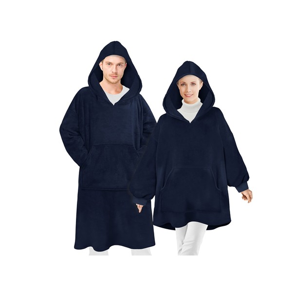 Emily´s Check 1584.2299 Oversized Fleece Hoodie with Hood and Bum