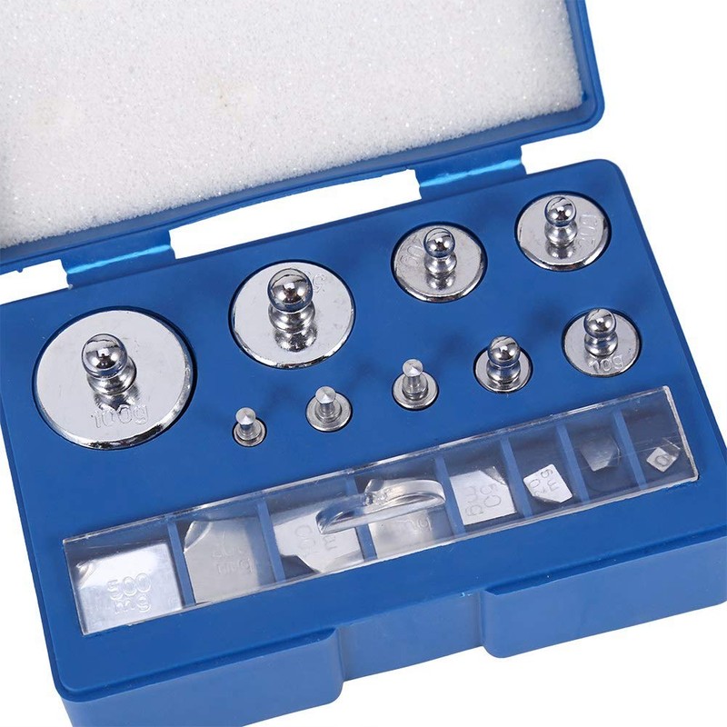 EVTSCAN Latest 17Pcs 211.1g 10mg-100g Grams Precision Calibration Weight Set