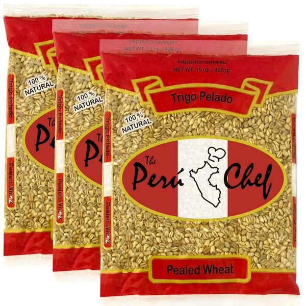 Peruchef Trigo Pelado de Peru | Pealed Wheat 3 Pack