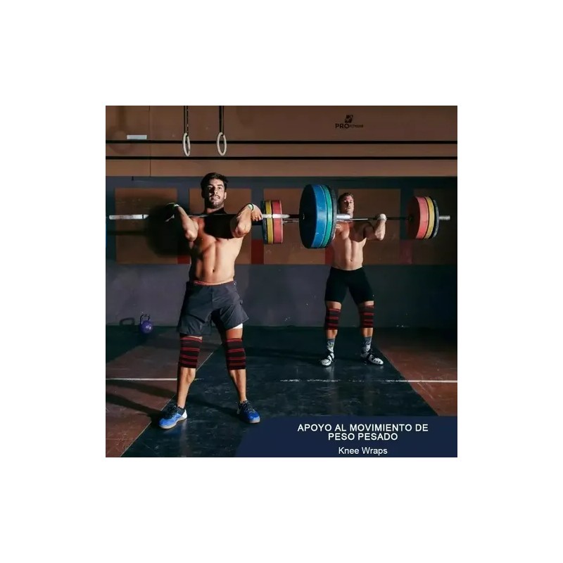 1 Par Vendas Para Rodilla Knee Wraps Elastica Rodilleras Gym