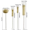 Coralpearl Stainless Steel Soda Bottle Cleaning Brush Set Natural Boar