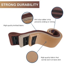 S.ROMZA Fabric Resistance Bands for Working Out Elastic Exercise Band Squats Fabric Exercise Bands for Legs and Butt Pilates,Yoga,Male and Female Fitness Resistance Bands (Beige/Khaki/Brown)