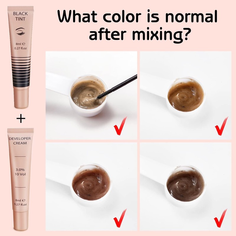 Libeauty Eyelash Dyeing, Eyelash Colour, Black, Eyebrow Colour, Easy to