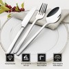 KINGSTONE Silverware Set, 20 Piece Flatware Cutlery Set for 4,