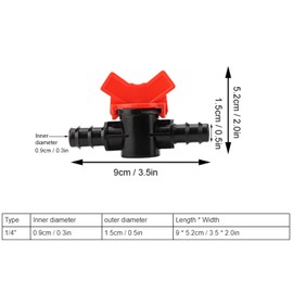 3 Sizes Plastic Fish Tank Aquarium Water Flow Control Valve Hose Pipe Valve Tube Pipe Connector (1/4 inch)