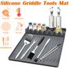 Silicone Griddle Tools Mat with Drip Pad,Silicone Grill Mats Side