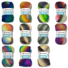 Frida's Wollhaus YarnArt 100 g Ambiance Yarn Wool with Colour Gradient Crochet Knitting 14 Colours (158)