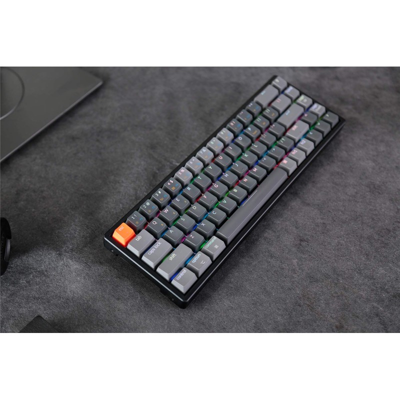 Keychron K6 68-Key Wireless Bluetooth/USB Wired Gaming Mechanical Keyboard, Compact