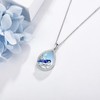 DAYLINLOVE Blue Bird Necklace Sterling Silver Moonstone Pendant Necklaces Blue