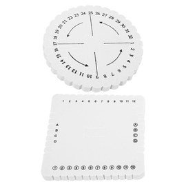 2Pcs Kumihimo Disc Set - Round and Braiding Disks for Macrame Bracelets - EVA Weaving Tools for Jewelry - Lightweight, Durable, Practical & to Use for Beautiful Braids (Small)